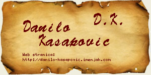 Danilo Kasapović vizit kartica